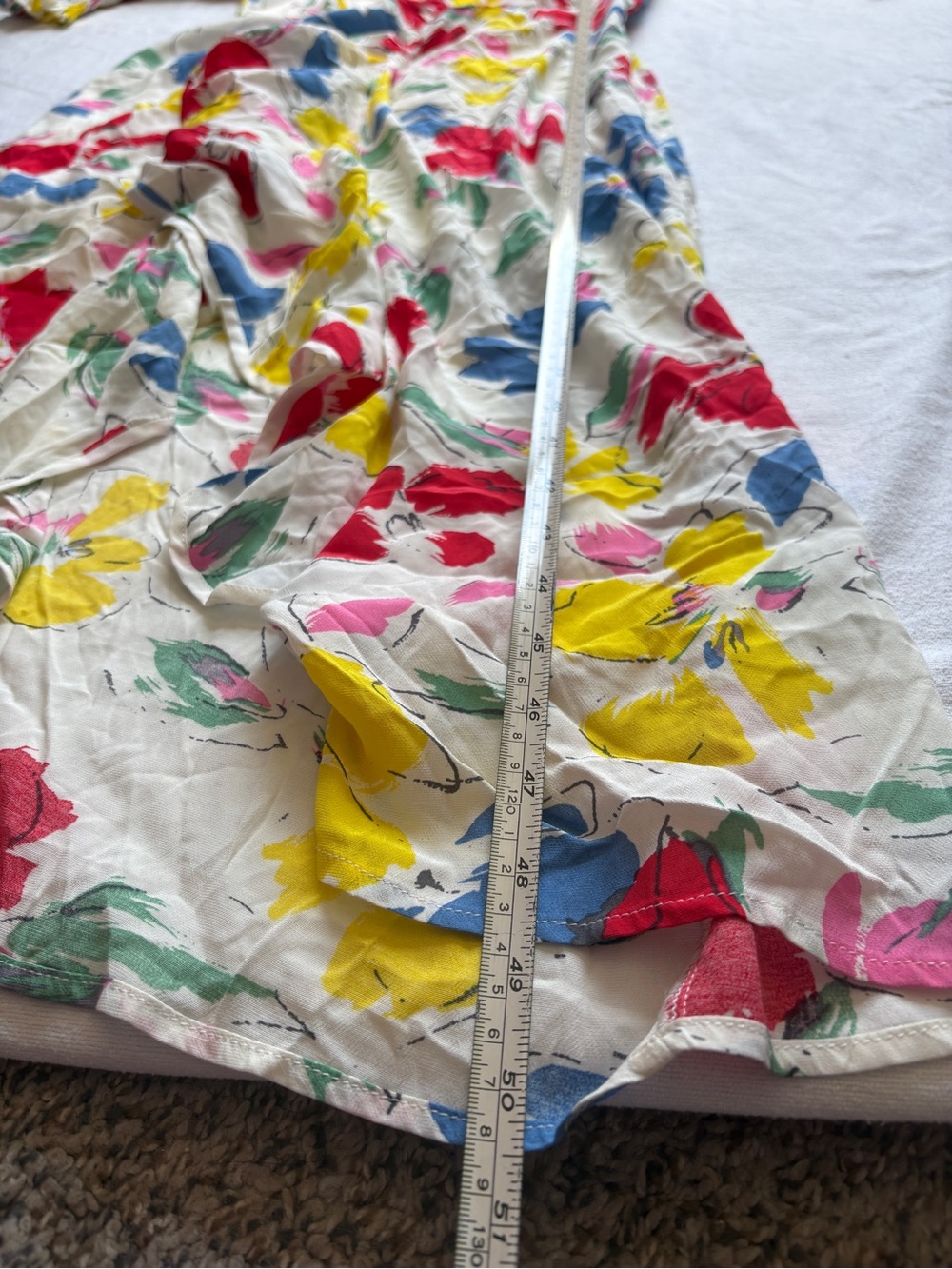 RIXO Target Floral Mock Neck Cascade Ruffle Short Sleeve Midi Dress SZ 6 - Picture 15 of 16